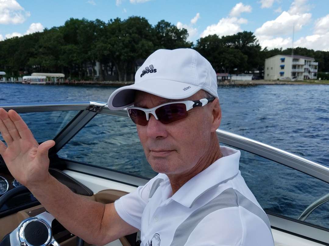 Captain of the boat ride on Lake Okoboji