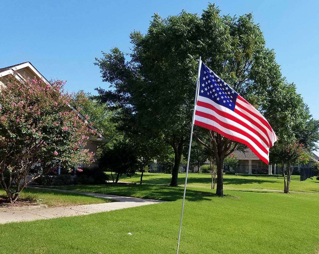 Happy 4th of July - American flag in our yard