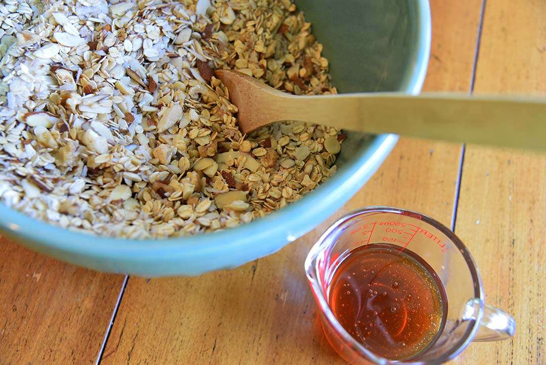 Tara's Homemade Granola - add wet ingredients