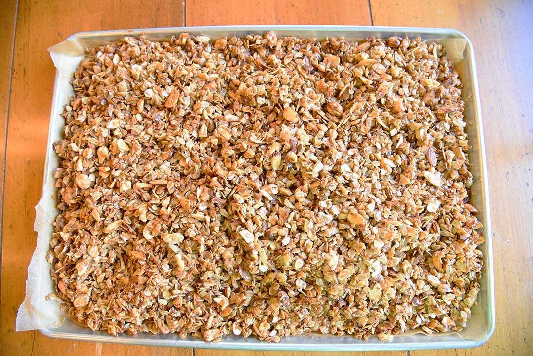 Tara's Homemade Granola - bake till golden brown