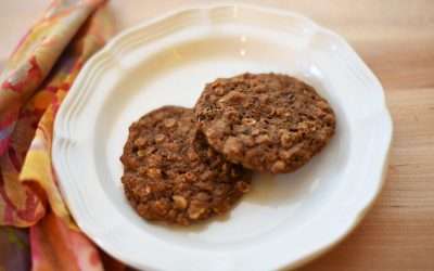Pumpkin Oatmeal Cookies with Walnuts & Raisins
