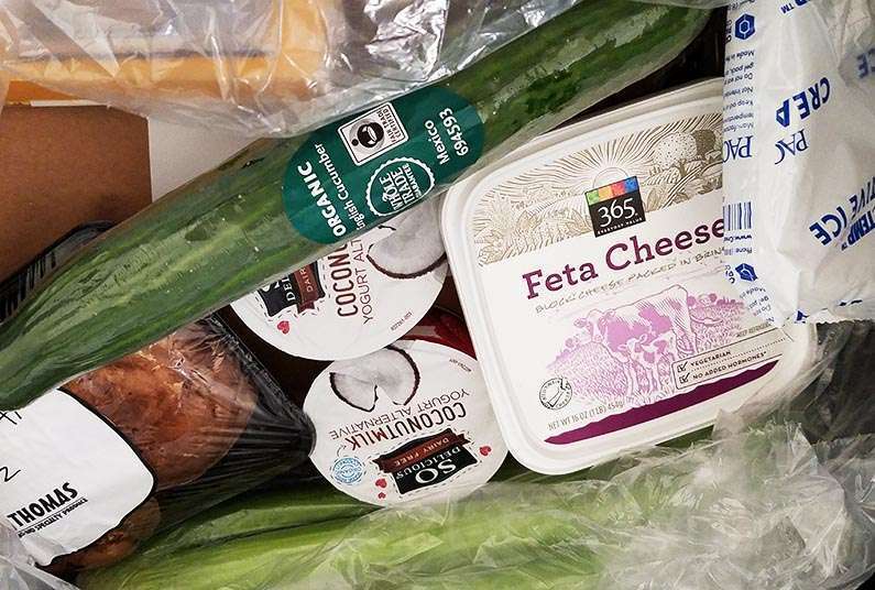 AmazonFresh Grocery Delivery - plastic bag with groceries